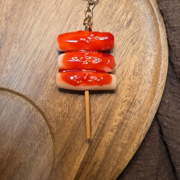 韓式辣炒年糕鑰匙圈