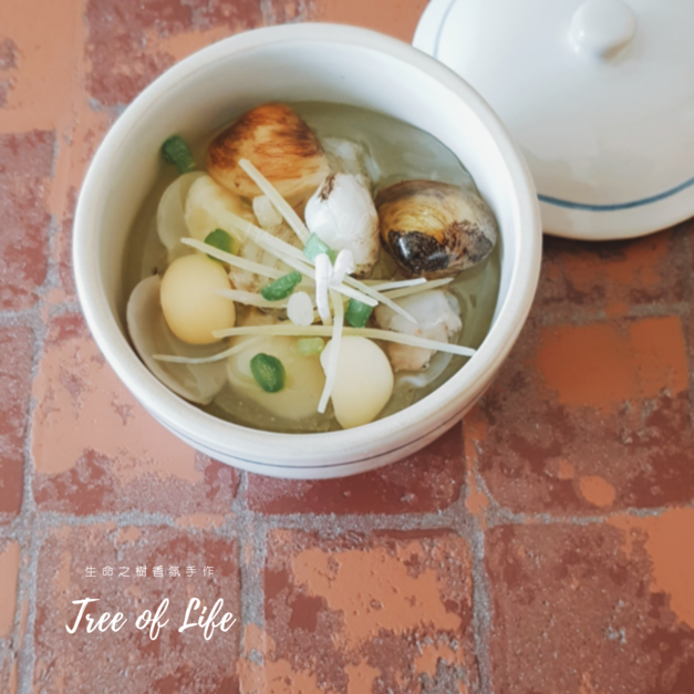 蒜頭蛤蠣湯-擬真蠟燭 送禮暖暖的心意