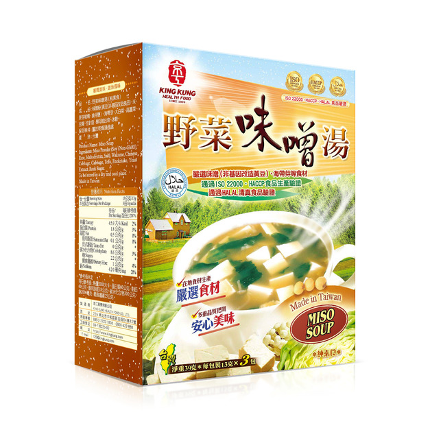 野菜味噌湯 (3入)Miso Soup