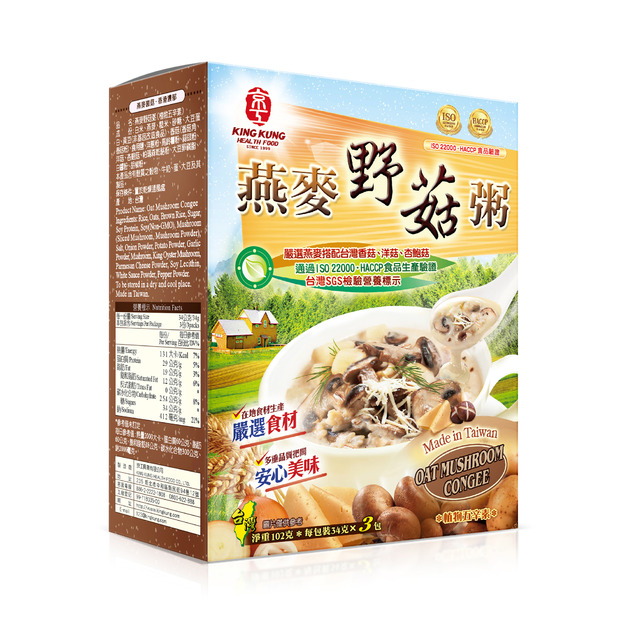 燕麥野菇粥3入 Oat Mushroom Congee