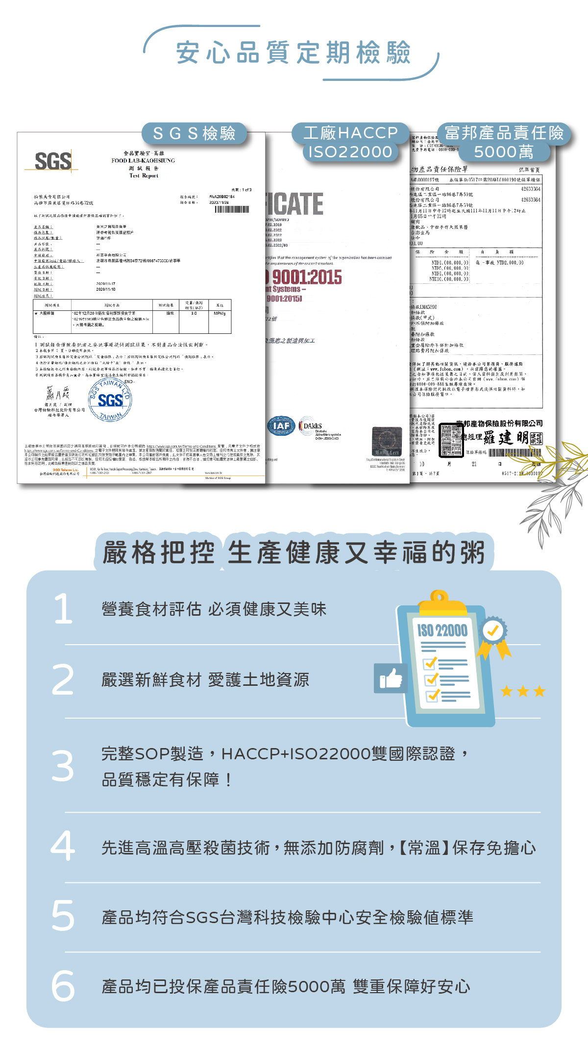 谷溜谷溜虱目魚粥通過多項國際認證與檢驗