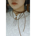 《片陰り》淚光造型綁帶項鍊_1