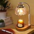 【暴躁貓】可調光可定時可升降 送兩個燈泡 玻璃花燈罩木質融蠟燈 蠟燭燈 融燭燈 蠟燭暖燈 香氛蠟燭燈 蠟燭燈 融燭燈_2