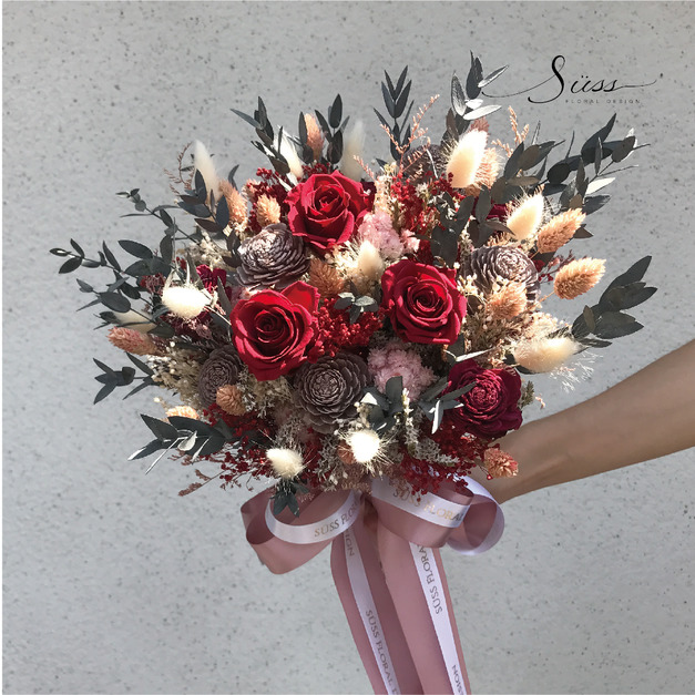 SÜSS 紅色系天使永恆捧花