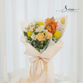 SÜSS 橘黃色系 韓式鮮花束_1