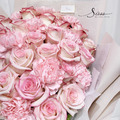 SÜSS 進口康乃馨玫瑰 韓式鮮花束_1