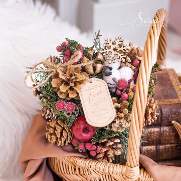 SÜSS聖誕限定 日本進口仿真乾燥花圈