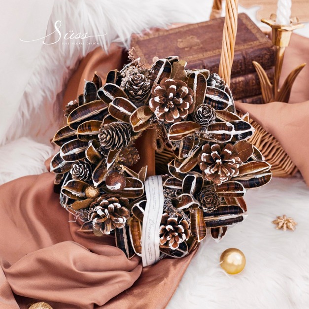 SÜSS聖誕限定 日本進口仿真乾燥花圈