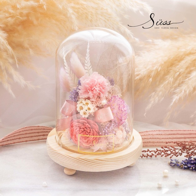 SÜSS 母親節 康乃馨夜燈玻璃罩