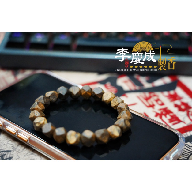 綠棋楠沉香手串｜鑽型版