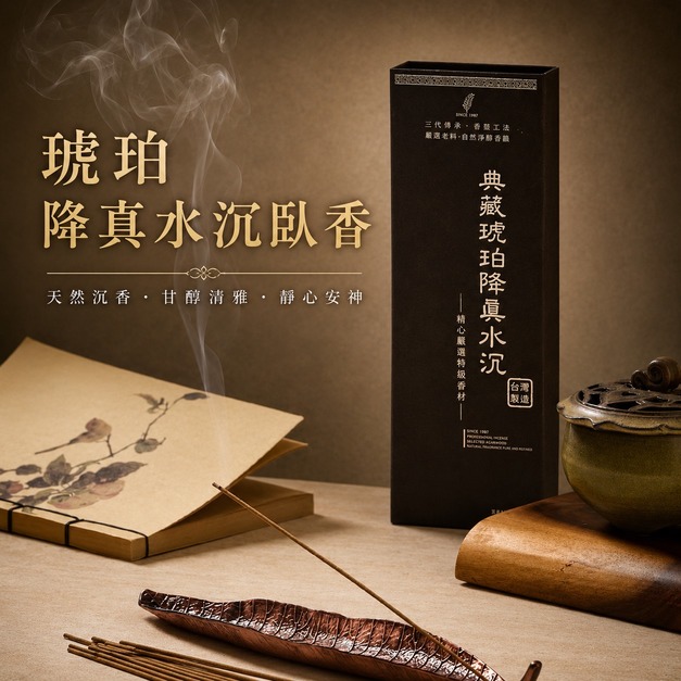 琥珀降真水沉臥香