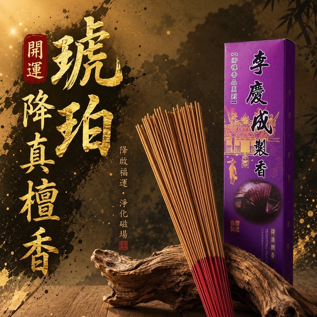開運琥珀降真檀 立香 
