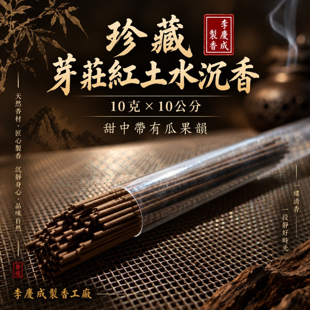 珍藏芽莊紅土水沉香 10公分