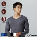 男特級親膚輕暖感V領上衣-3V-9600_3