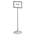 【台灣製造】A4橫式不鏽鋼告示牌(24x32cm上抽式，海報DM雙面展示，立牌，展示架，公佈欄，需DIY組裝)