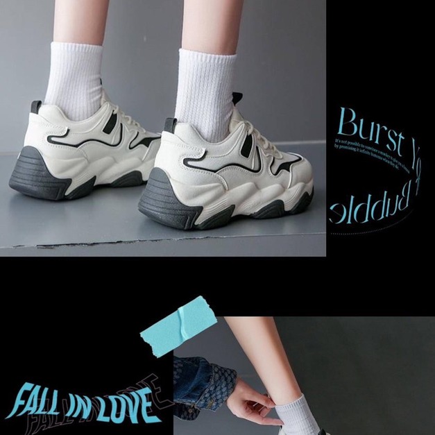 6折出清~復古皮革面透氣增高老爹鞋