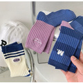 韓國條紋拼色運動中筒襪~組合價賣場任選3雙200~_9