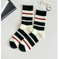 韓國撞色條紋刺繡數字中筒襪~組合價賣場任選3雙200~_11