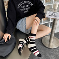 韓國撞色條紋刺繡數字中筒襪~組合價賣場任選3雙200~_5