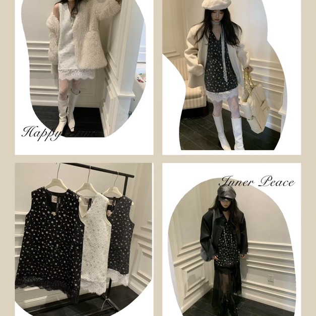 韓國亮片珠小香洋裝