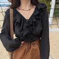 荷葉綁帶上衣_9