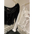 韓國蕾絲羽毛開衫_10