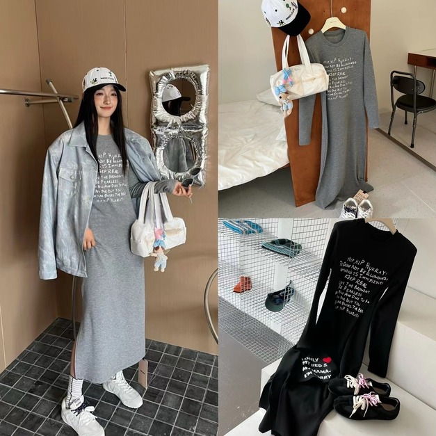 韓國字母長洋裝