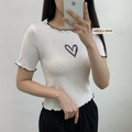 6折出清~韓國小愛心滾邊上衣_4