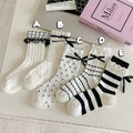 韓國學院風蝴蝶結愛心花邊中筒襪~組合價賣場任選3雙200