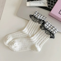 韓國學院風蝴蝶結愛心花邊中筒襪~組合價賣場任選3雙200_11