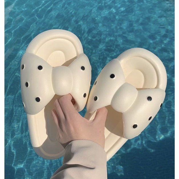 仙女蝴蝶結居家室內外穿沙灘涼鞋拖鞋