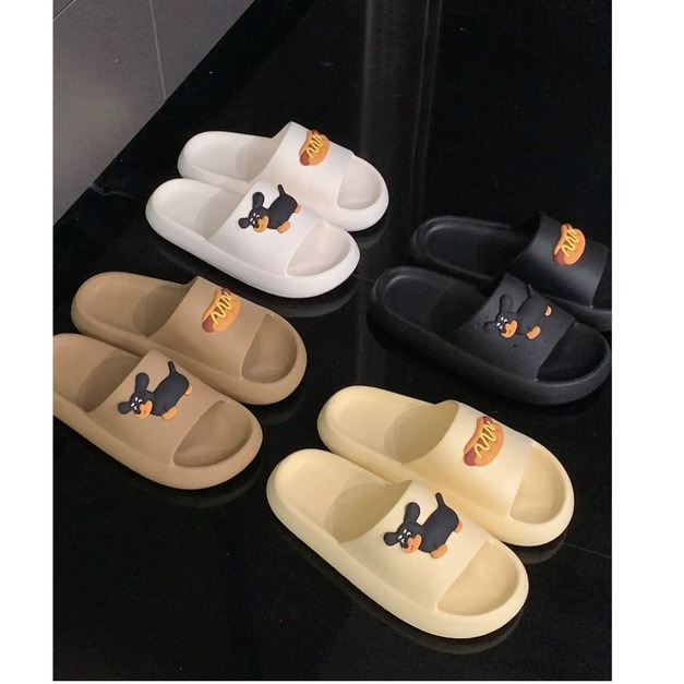 趣味小狗居家室內外穿沙灘涼鞋拖鞋