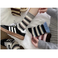 復古鹹菜撞色條紋拼接堆堆襪~組合價賣場任選3雙200_1