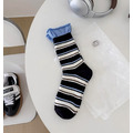 復古鹹菜撞色條紋拼接堆堆襪~組合價賣場任選3雙200_10