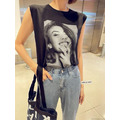 6折出清~韓國時髦黑白人像照片個性棉料背心_7