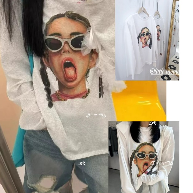 韓國趣味人物印花TEE