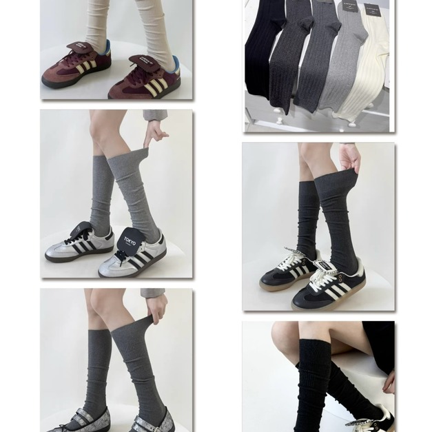 羅紋親膚膝下襪堆堆襪