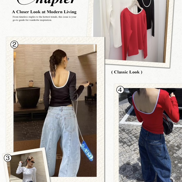 可前後2穿~後U露背上衣