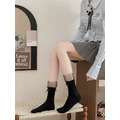 韓系復古翻轉魅力雙層花邊中筒襪~組合價賣場任選3雙200_2