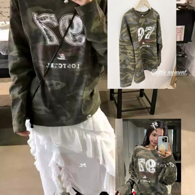 美式復古迷彩印花TEE