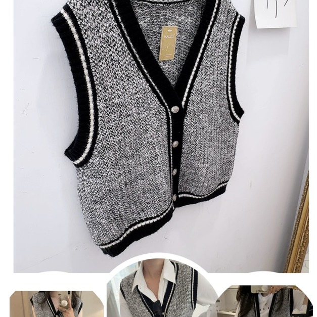 質感小香針織背心