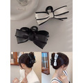 小物分享～赫本風蝴蝶結抓夾高級感盤髮