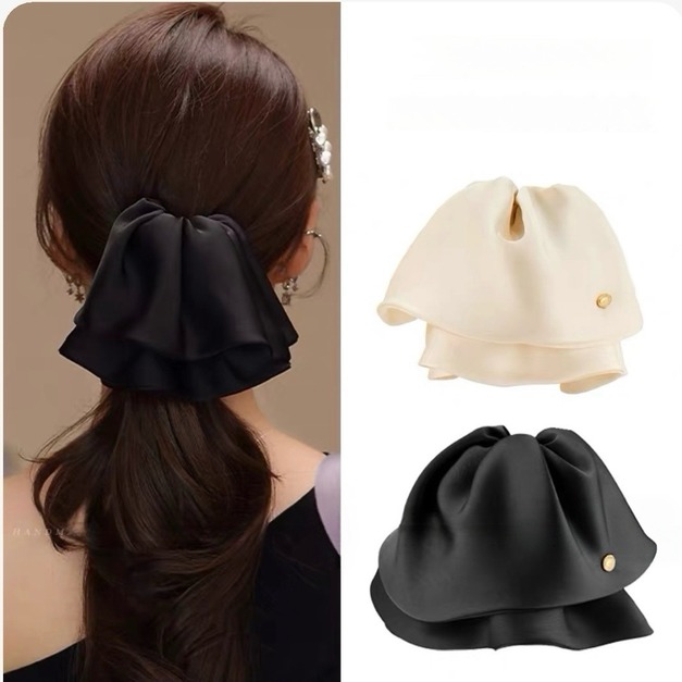 小物分享～重工裙擺緞面馬尾抓夾高級感盤髮