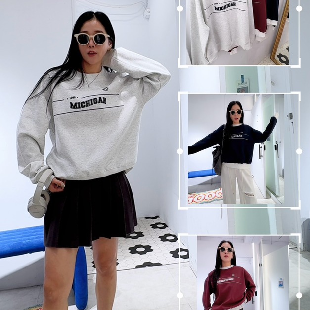 撞色字母大學TEE