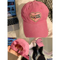 粉紅愛心貓咪棒球帽