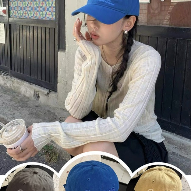 復古字母刺繡棒球帽