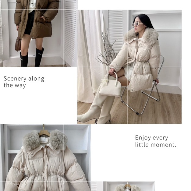 韓國BEAG大毛領袖繩外套