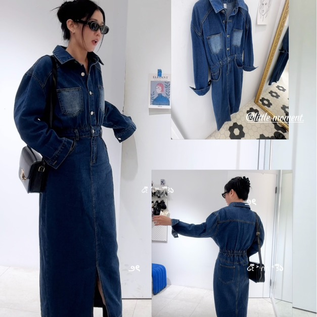 簡約牛仔連身洋裝