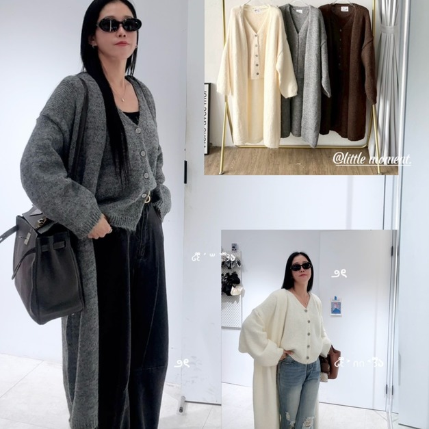 針織罩衫+背心2件套