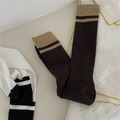 學院風條紋小腿襪_13